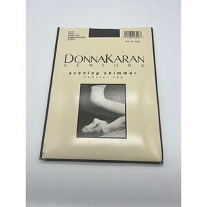 1995 Donna Karen Evening‎ Shimmer Control Top Panty Hose Black Small 278